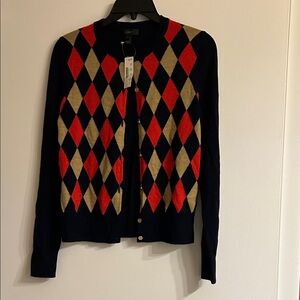 Argyle Cardigan Sweater